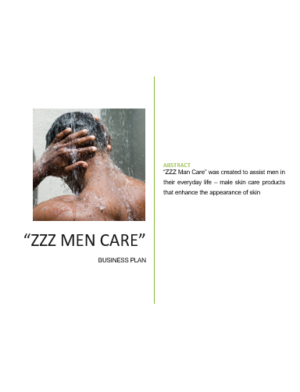Care Products Business Plan Template